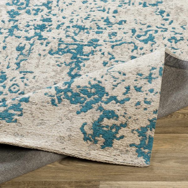 Sweeny Beige Blue Abstract Area Rug - Clearance For Discount - Image 5