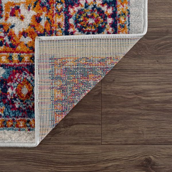 Istanbul Medallion Orange Area Rug - Clearance on Sale - Image 5